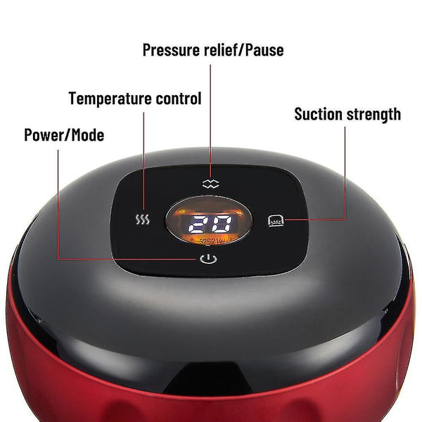 Aparat Masaj Vacuum Electric,cu afisaj electronic, Imbunatateste circulatia sanguina, 12 niveluri Lumina Rosie si Presiune Negativa Trendysale.ro