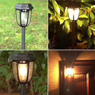 1+1 CADOU LAMPA SOLARA 2 IN 1 STIL RETRO CU TARUS Trendysale.ro