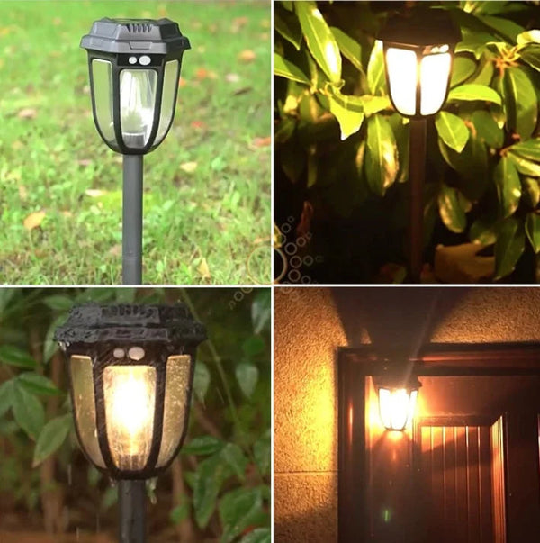 1+1 CADOU LAMPA SOLARA 2 IN 1 STIL RETRO CU TARUS Trendysale.ro