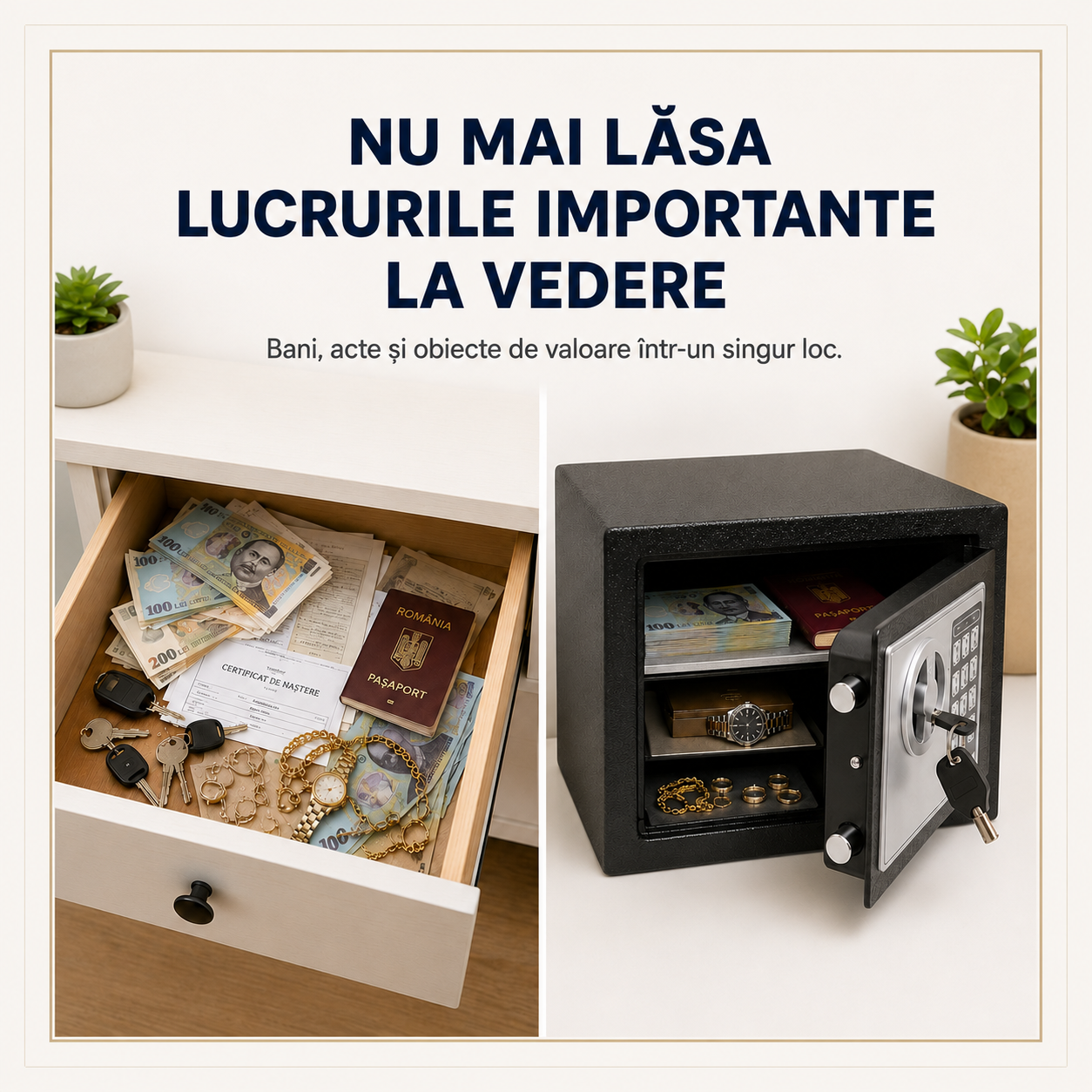 Seif Electronic Compact din Oțel