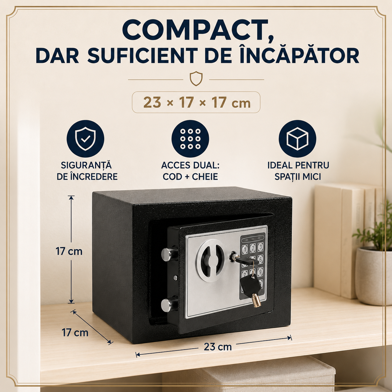 Seif Electronic Compact din Oțel
