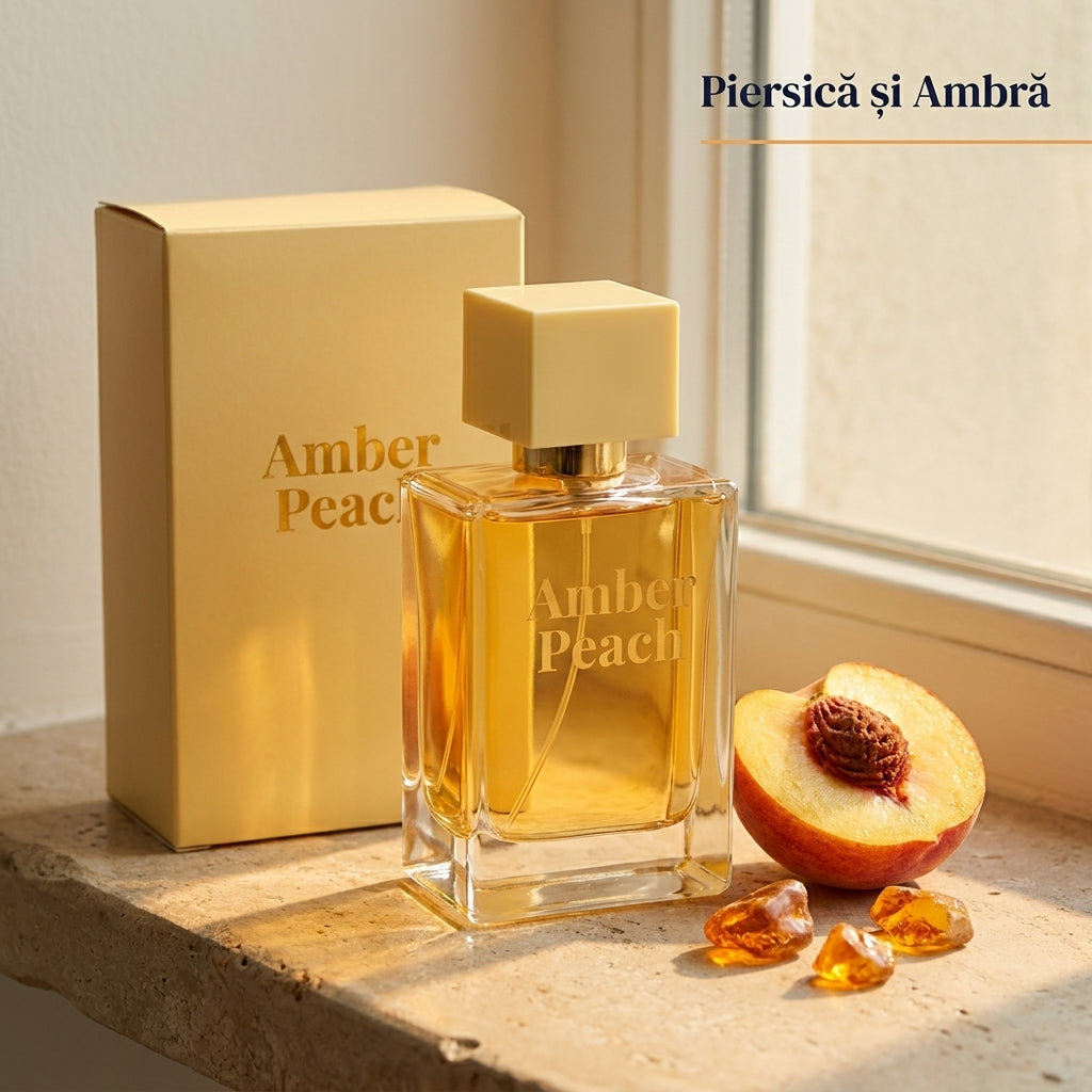 Parfum Unisex Amber Peach, Apă de Toaletă 100 ml cu Note de Piersică și Ambră