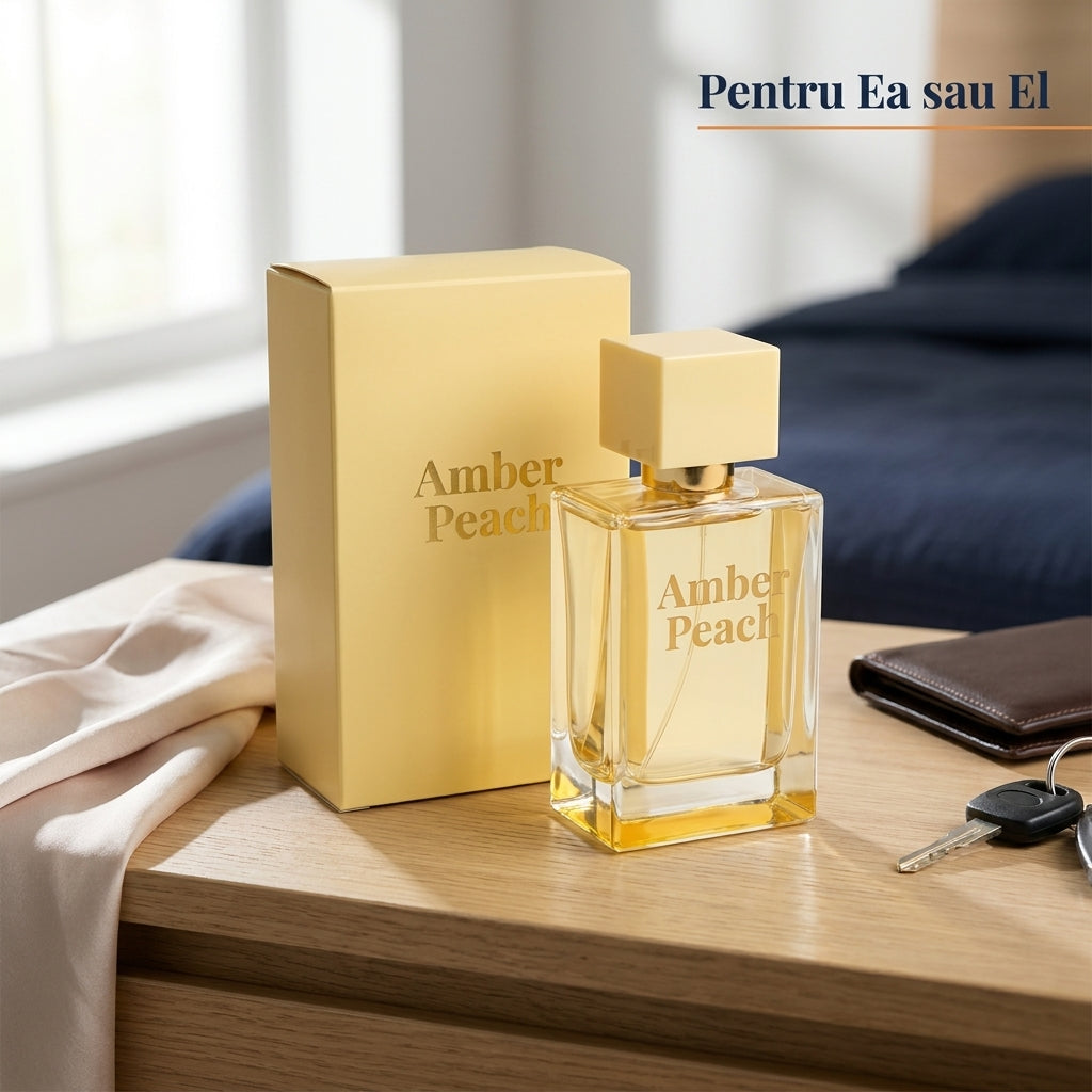 Parfum Unisex Amber Peach, Apă de Toaletă 100 ml cu Note de Piersică și Ambră