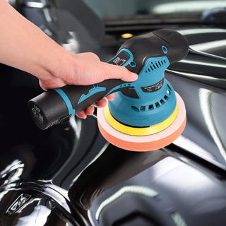 Aparat Polish Auto, 2 Acumulatori 12V, fara fir, portabil, 2500-5000 Rpm, 8 Viteze, Albastru/Negru Trendysale.ro