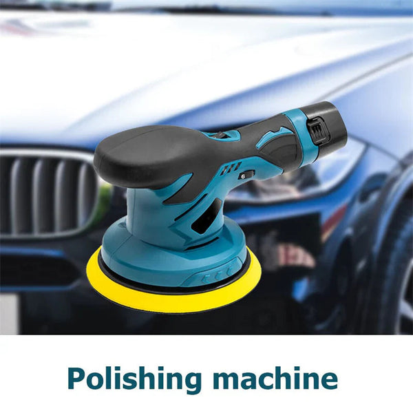 Aparat Polish Auto, 2 Acumulatori 12V, fara fir, portabil, 2500-5000 Rpm, 8 Viteze, Albastru/Negru Trendysale.ro