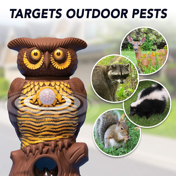 Aparat antidaunatori Ultra Sonic cu senzori de miscare Owl Alert Trendysale.ro
