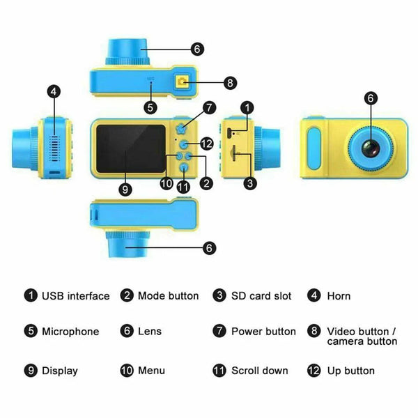 Aparat foto pentru copii, 5MP, display 2 inch Trendysale.ro
