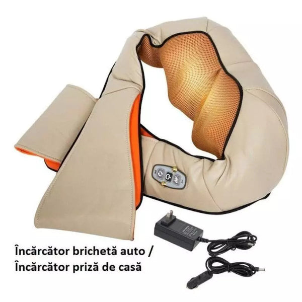 Aparat profesional pentru relaxare spate si gat, shiatsu cervical si lombar cu infrarosu si incalzire Trendysale.ro