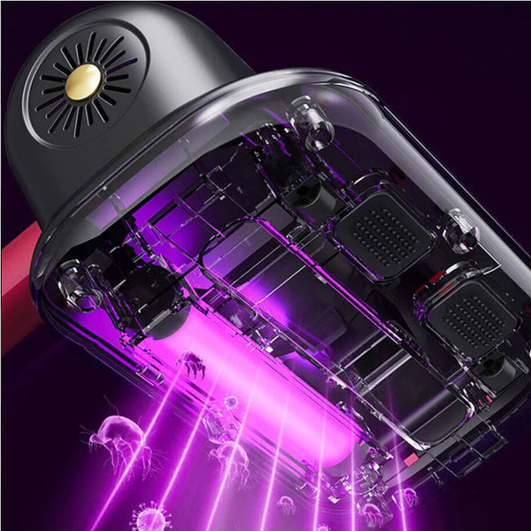Aspirator Portabil cu Acumulator, 50W, Antiacarieni și Praf, cu Tehnologie UV-C pentru Dezinfectare Trendysale.ro