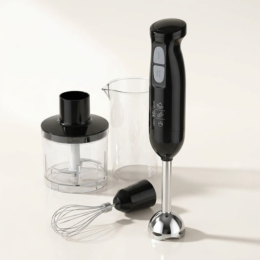 Blender Vertical 4 în 1, 1600 W, cu Tocător de 500 ml, Pahar Gradat de 600 ml, Tel și 2 Viteze