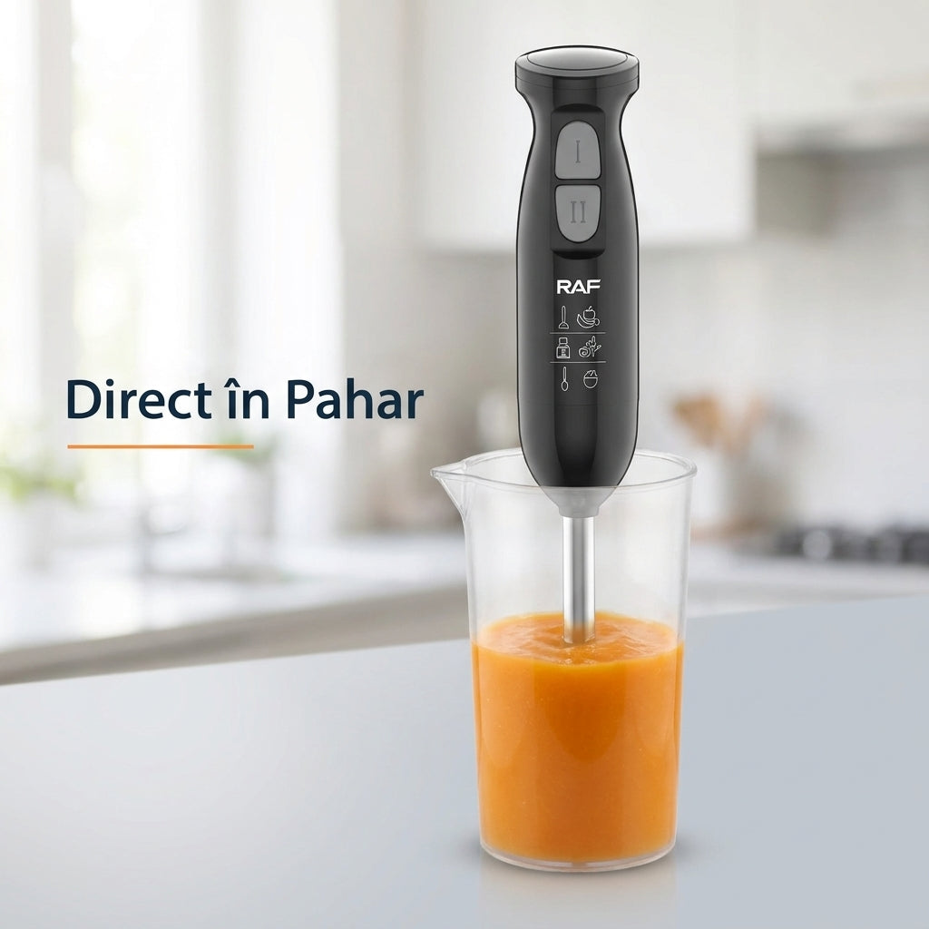 Blender Vertical 4 în 1, 1600 W, cu Tocător de 500 ml, Pahar Gradat de 600 ml, Tel și 2 Viteze