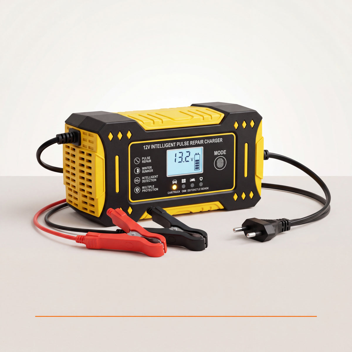Redresor Auto 12V 6A pentru Baterii 2-100Ah, Auto/Moto, cu Afișaj LCD - Reparare prin Impulsuri
