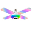 Bec cu 4 brate cu lumina multicolora, cu functie muzicala prin bluetooth, telecomanda inclusa Trendysale.ro