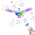 Bec cu 4 brate cu lumina multicolora, cu functie muzicala prin bluetooth, telecomanda inclusa Trendysale.ro