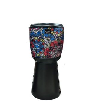 Boxa Portabila Bluetooth cu Incarcare Solara, Radio FM si Lanterna, Negru cu Model Floral Trendysale.ro