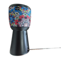 Boxa Portabila Bluetooth cu Incarcare Solara, Radio FM si Lanterna, Negru cu Model Floral Trendysale.ro