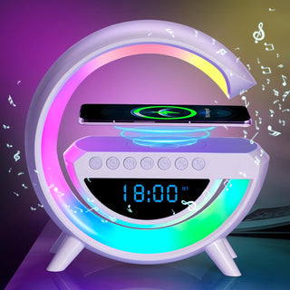 Boxa bluetooth, Incarcare Wireless, Lumina LED Multicolor, Ceas Trendysale.ro