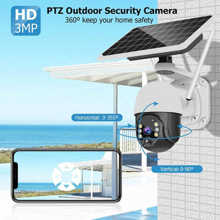 Camera Solara 4G Cartela SIM, Full HD1080p, 3 MP, Zoom 10X, Panou Solar 9W, IP 66, Vizualizare 350° Plus Card 32GB Trendysale.ro