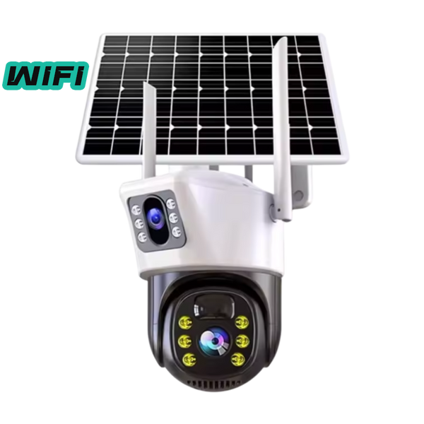 Camera Video Supraveghere 4K, Wifi, 4G, 2 Lentile, Panou Solar, 360° Trendysale.ro