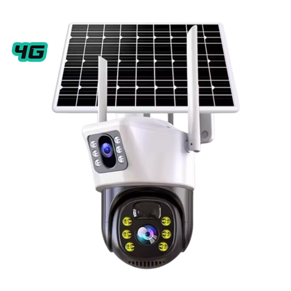 Camera Video Supraveghere 4K, Wifi, 4G, 2 Lentile, Panou Solar, 360° Trendysale.ro