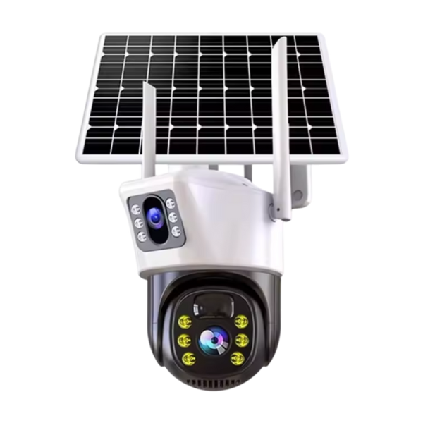 Camera Video Supraveghere 4K, Wifi, 4G, 2 Lentile, Panou Solar, 360° Trendysale.ro