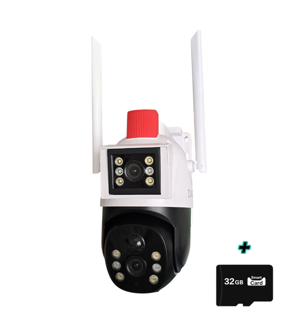 Camera de Supraveghere Solara cu Dubla Lentila, 4G SIM, Dasgut, 2x3MP Trendysale.ro