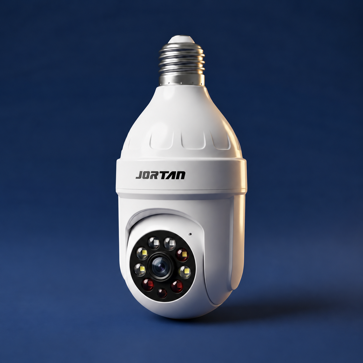 Cameră de Supraveghere WiFi în Formă de Bec JORTAN JT-9296, 2MP, Se Înșurubează în Dulie, Rotire 355°, Vedere Color Noaptea