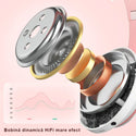 Casti bluetooth v5.0 pliabile, LED, design ureche de pisica, bass, stereo Trendysale.ro