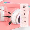 Casti bluetooth v5.0 pliabile, LED, design ureche de pisica, bass, stereo Trendysale.ro