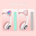 Casti bluetooth v5.0 pliabile, LED, design ureche de pisica, bass, stereo Trendysale.ro