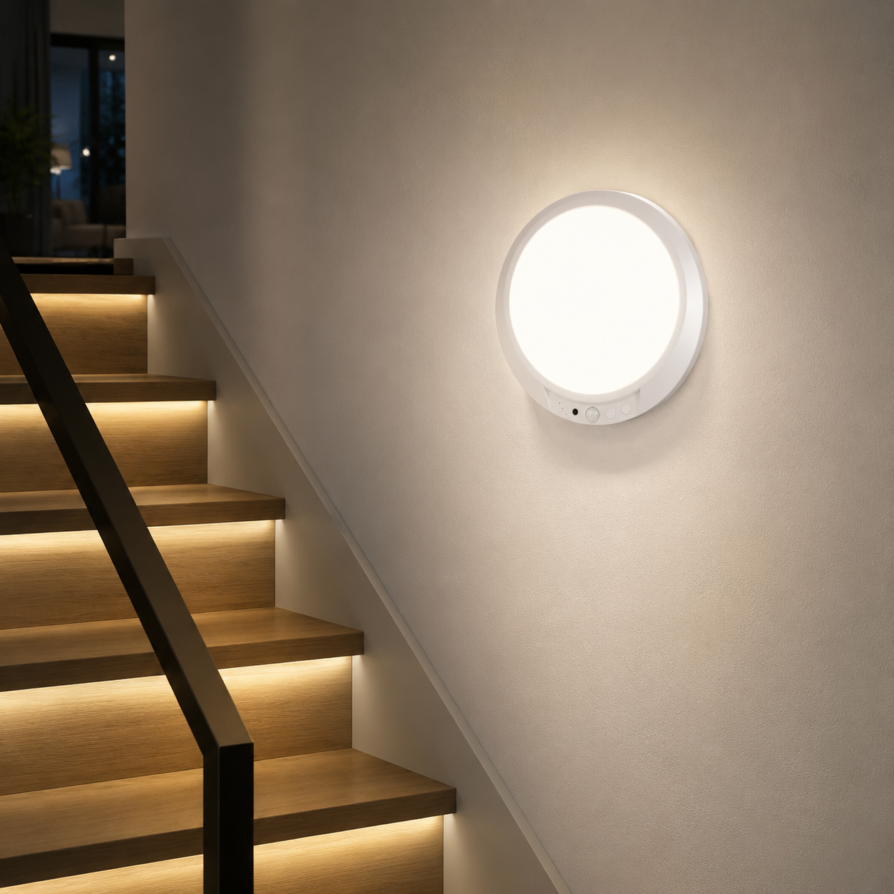 Aplică LED Fără Fir 19CM, cu Prindere Magnetică, Senzor Mișcare + Telecomandă, Baterie 6000mAh