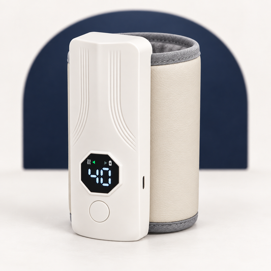 Încălzitor Portabil Biberon cu Acumulator 2x2000mAh, 6 Trepte 37-55°C, Ecran Digital + Cablu USB
