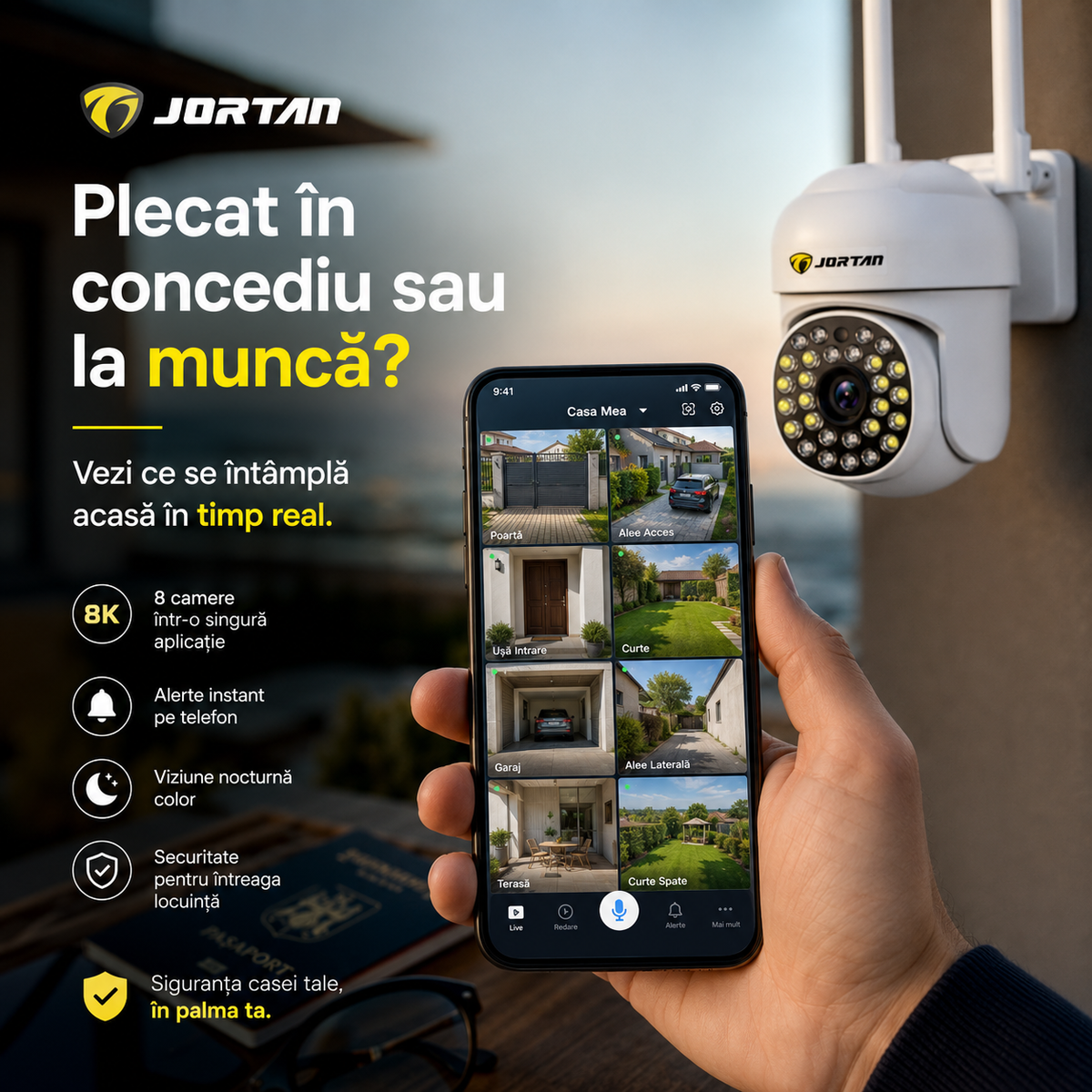 Set 8 camere WiFi JORTAN JT-8161