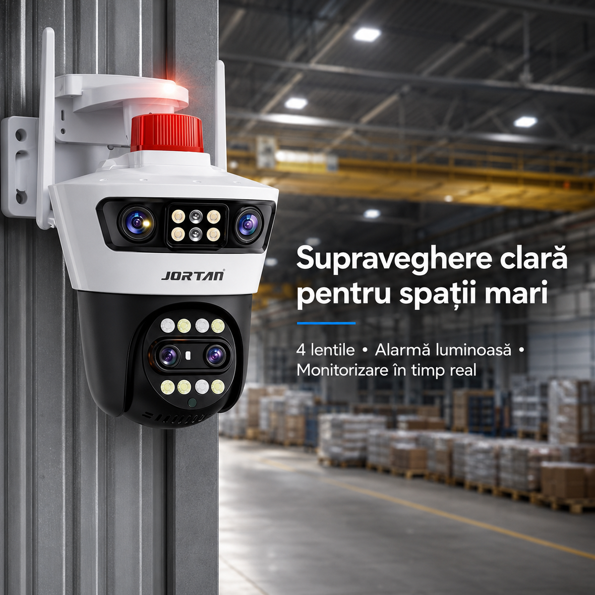 Cameră WiFi JORTAN JT7 12MP cu girofar