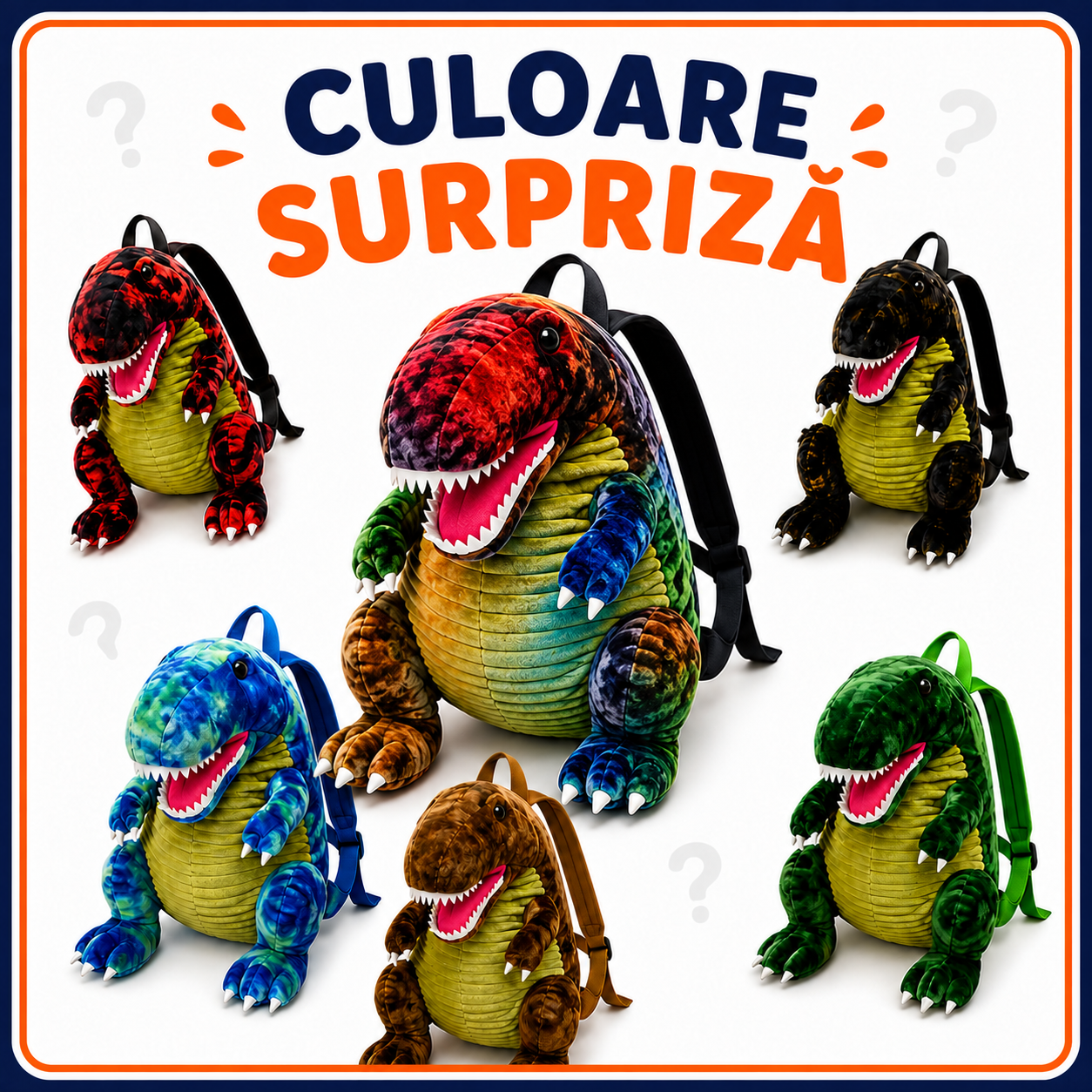 Rucsac Dinozaur Pluș 3D – Ediție Surpriză