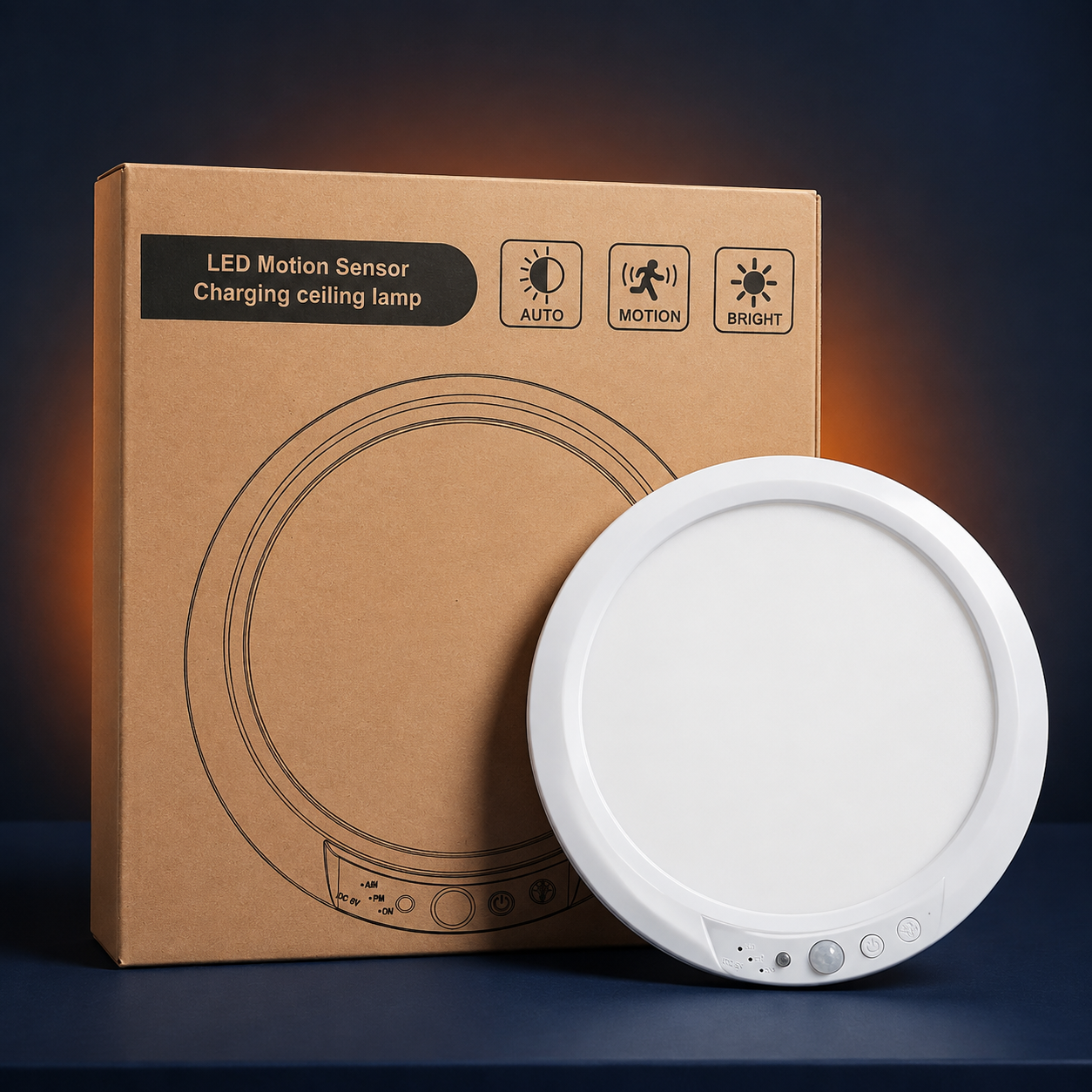 Aplică LED Fără Fir 19CM, cu Prindere Magnetică, Senzor Mișcare + Telecomandă, Baterie 6000mAh