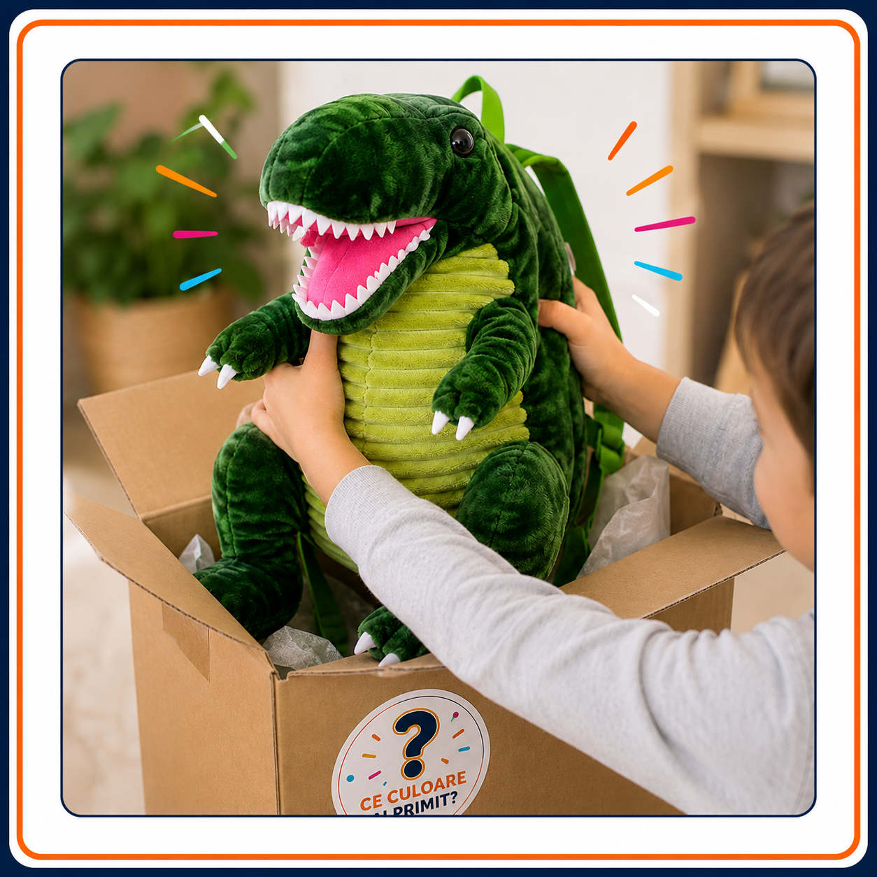 Rucsac Dinozaur Pluș 3D – Ediție Surpriză