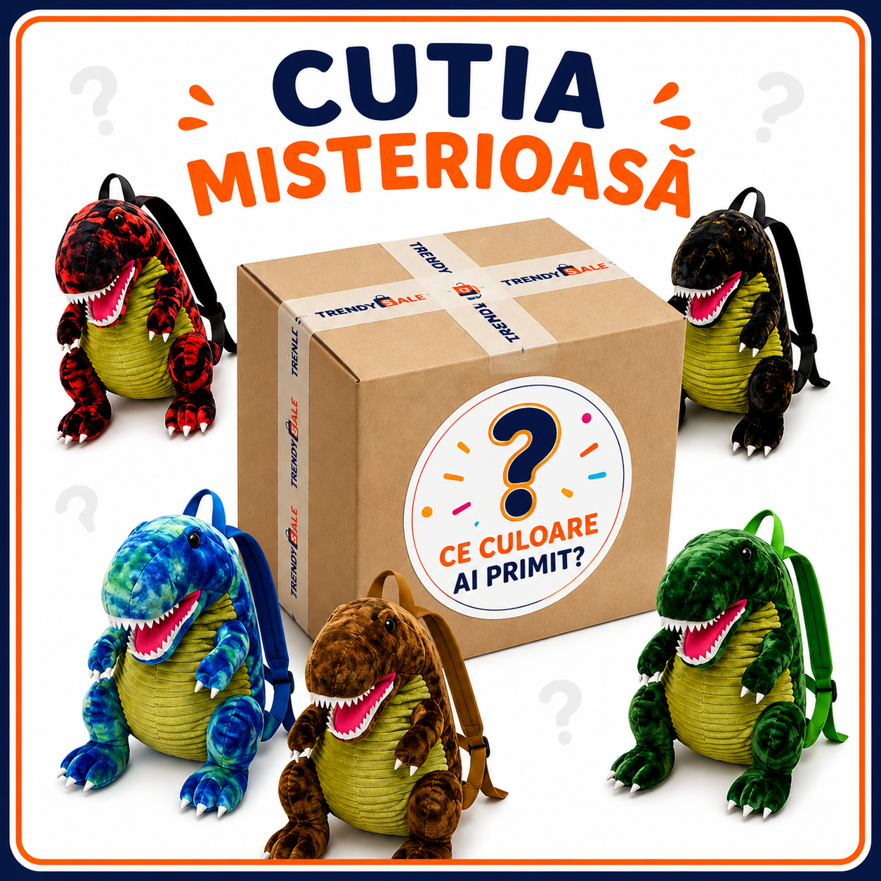 Rucsac Dinozaur Pluș 3D – Ediție Surpriză