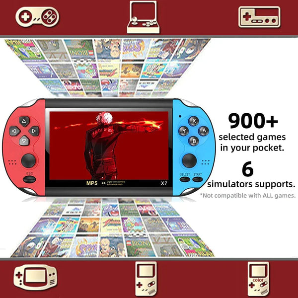 Consola jocuri portabila X7, display 4.3 inch, TV-Out, 10000 jocuri Trendysale.ro
