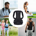 Corector Postural Unisex pentru Coloana, Corset cu Bretele Ajustabile, Negru Trendysale.ro