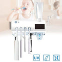 Dozator pentru pasta de dinti cu alimentare solara si sterilizator UV pentru periute Trendysale.ro