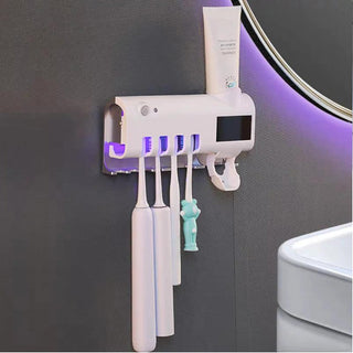 Dozator pentru pasta de dinti si sterilizator UV pentru periute Trendysale.ro