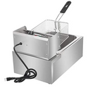 Friteuza Electrica Profesionala 6L, Inox, 2500W – Termostat Reglabil, Capac Antistropire, Usor de Curatat Trendysale.ro