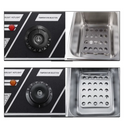 Friteuza Electrica Profesionala 6L, Inox, 2500W – Termostat Reglabil, Capac Antistropire, Usor de Curatat Trendysale.ro