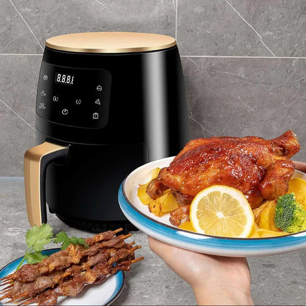 Friteuza cu Aer Cald 6L, 2400W, Prajire si Coacere fara Ulei Trendysale.ro