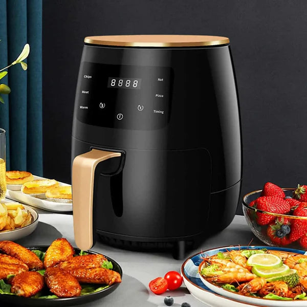 Friteuza cu Aer Cald 6L, 2400W, Prajire si Coacere fara Ulei Trendysale.ro