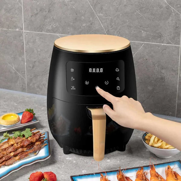 Friteuza cu Aer Cald 6L, 2400W, Prajire si Coacere fara Ulei Trendysale.ro