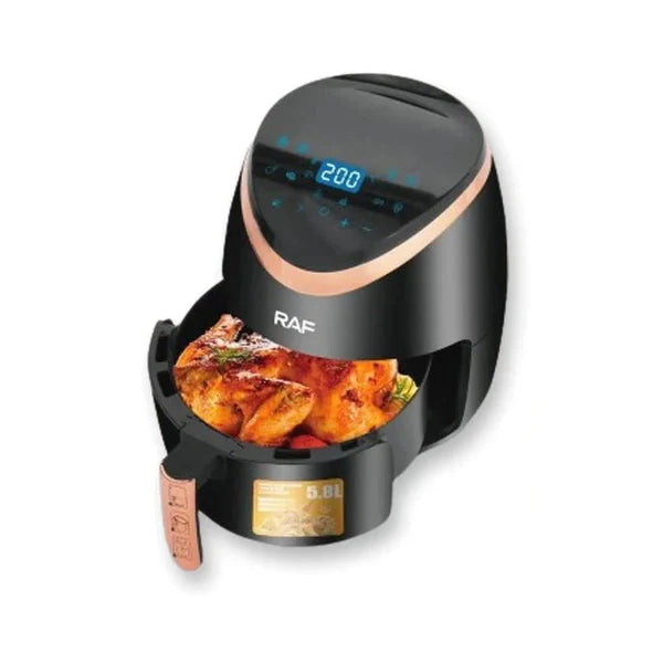 Friteuza cu Aer Cald si Ecran Digital, 5.8L, 1500W, 8 Programe Trendysale.ro