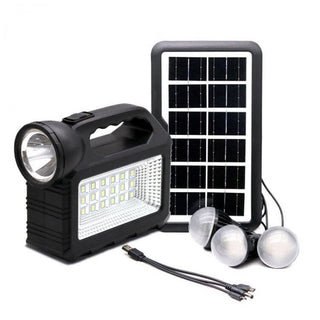 Kit Solar Lanterna Led multifunctionala cu panou solar, 3 becuri Trendysale.ro