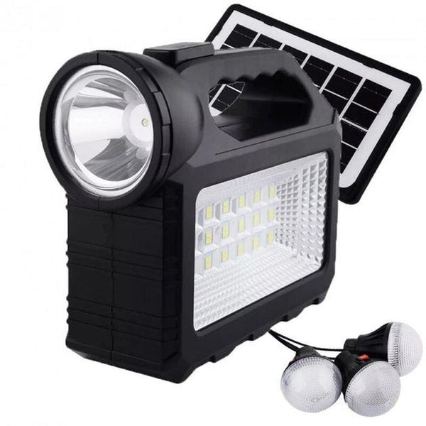 Kit Solar Lanterna Led multifunctionala cu panou solar, 3 becuri Trendysale.ro
